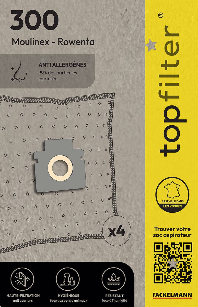 Zenker - Wholesale Vacuum Cleaner - Set of 4 Hoover TopFilter Premium vacuum bags0