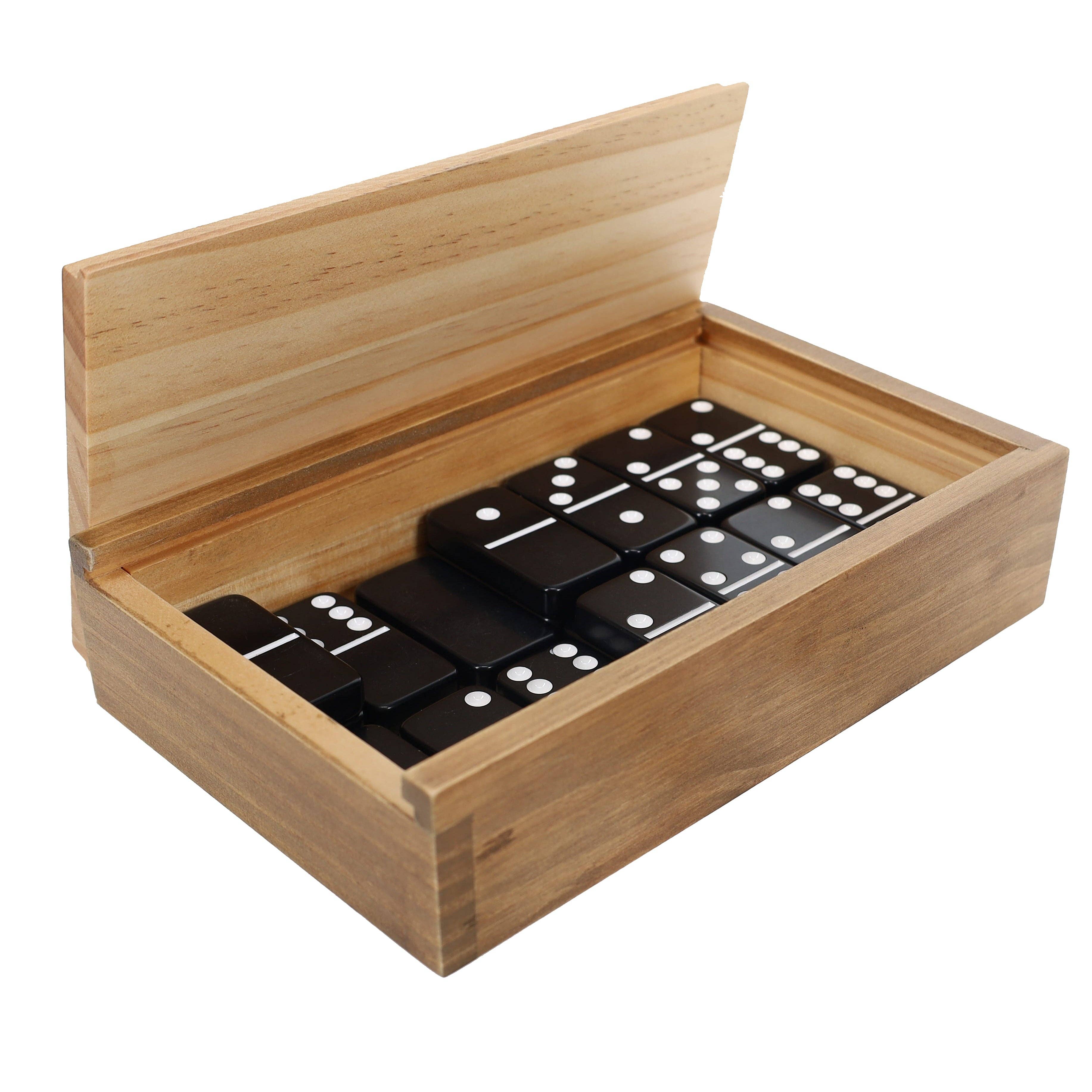 Wood Expressions - Wholesale Dominoes - WE Games Double 6 Black Dominoes Game Set in Wooden Case4