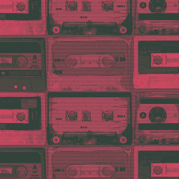 Tapestack - Mixtape Wallpaper for wholesale by Detroit Wallpaper Co.