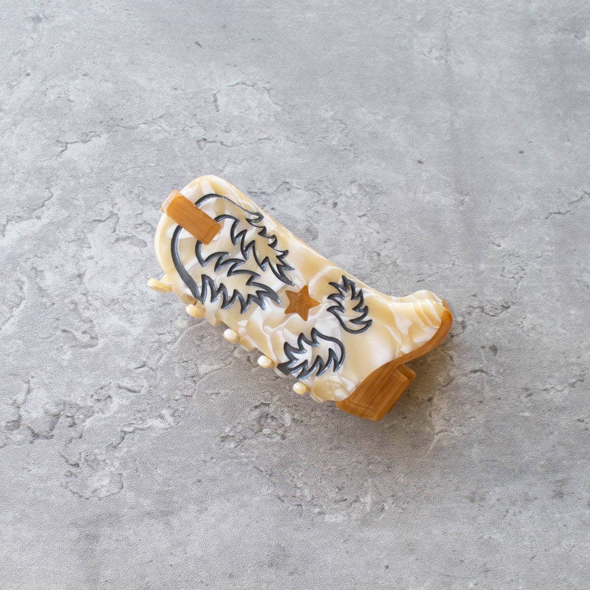 Tiepology - Vendita all'ingrosso Fermaglio per capelli - Donna - Clip per capelli a forma di stivale western eco-sostenibile1