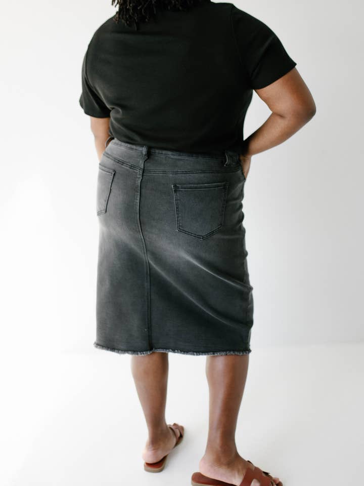The Main Street Exchange - Wholesale Skirt - Women's - 'Nala' Distressed Denim Skirt6