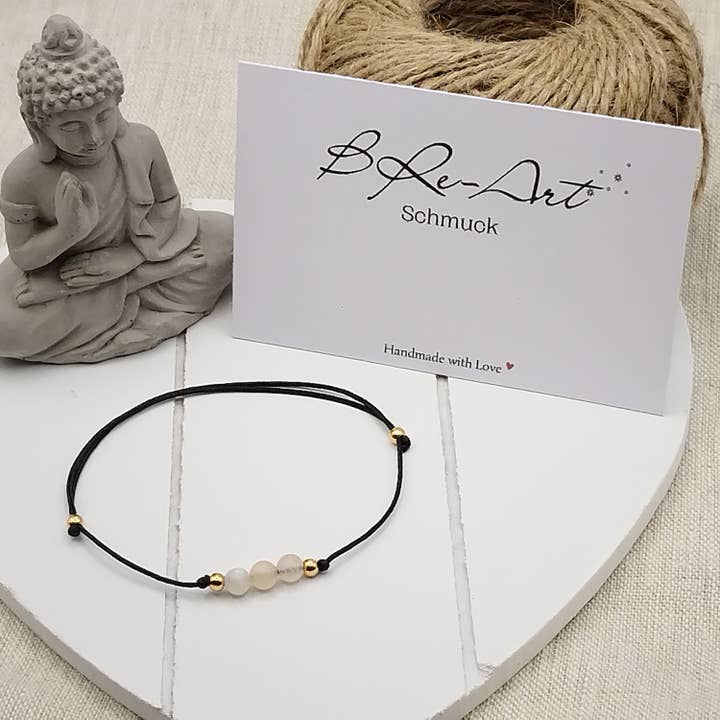 Armband met edelsteen Aventurijn (abrikoos), diameter 4 mm voor wholesale door BRE-Art