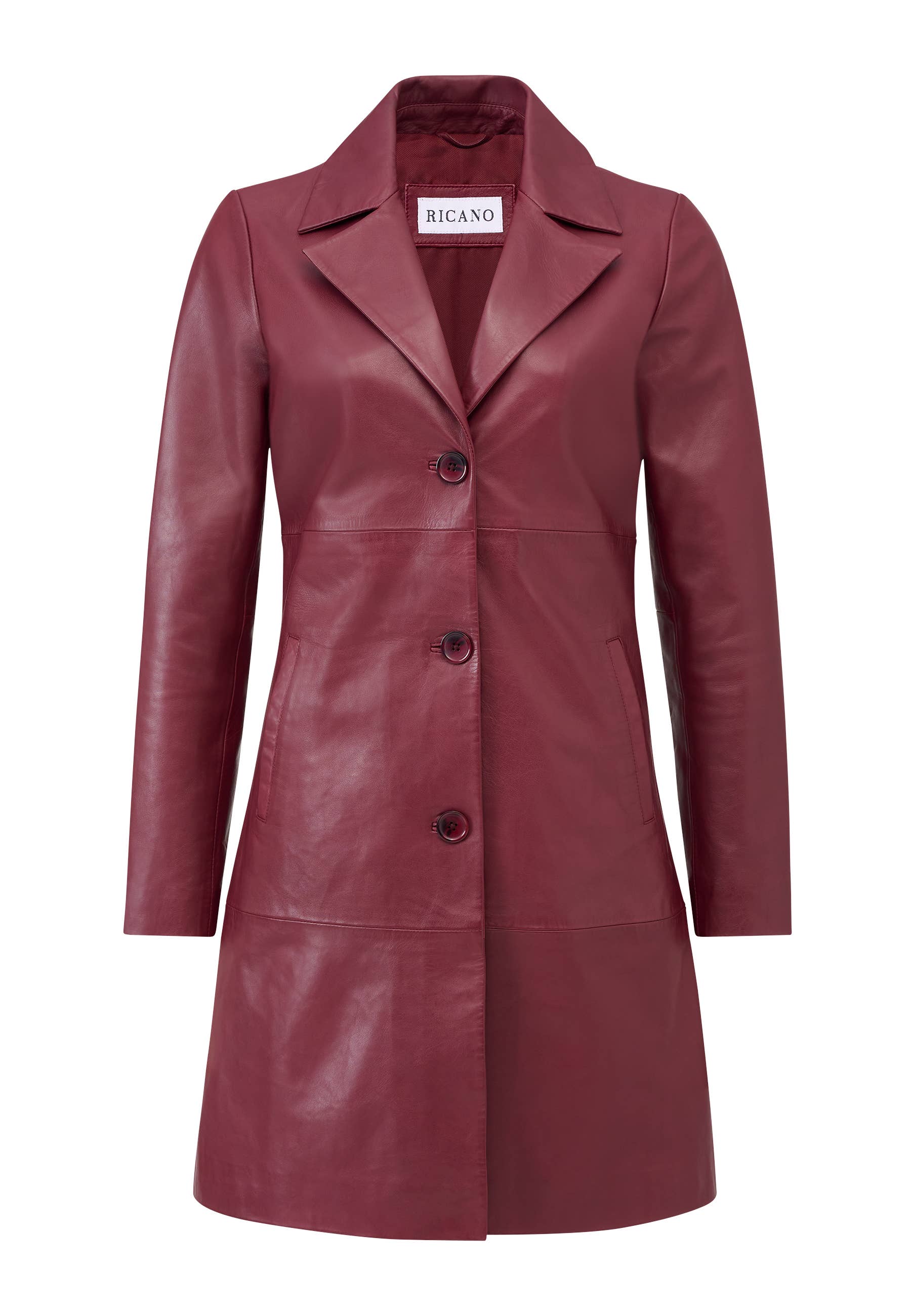 Ricano – Großhandel Mantel - Damen – Klassischer Damen Ledermantel Marzia  - Lamm Nappa Leder23