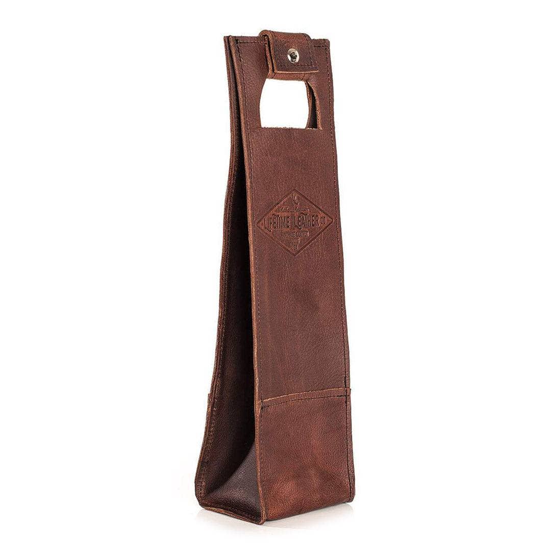 Lifetime Leather Co - Wholesale Wine Tote - Handmade American Full Grain Leather Wine Tote10