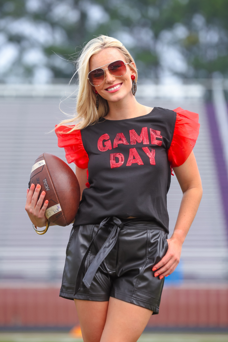 Jess Lea - Wholesale T-Shirt - Women's - It's Game Day Sequin Patch Top7