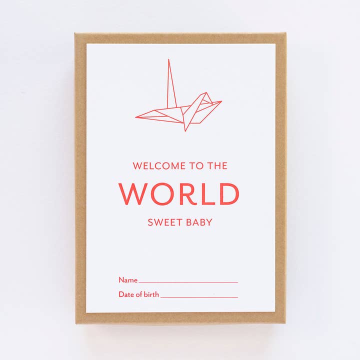 Origami Baby Milestone Set for wholesale by Pistachio Press