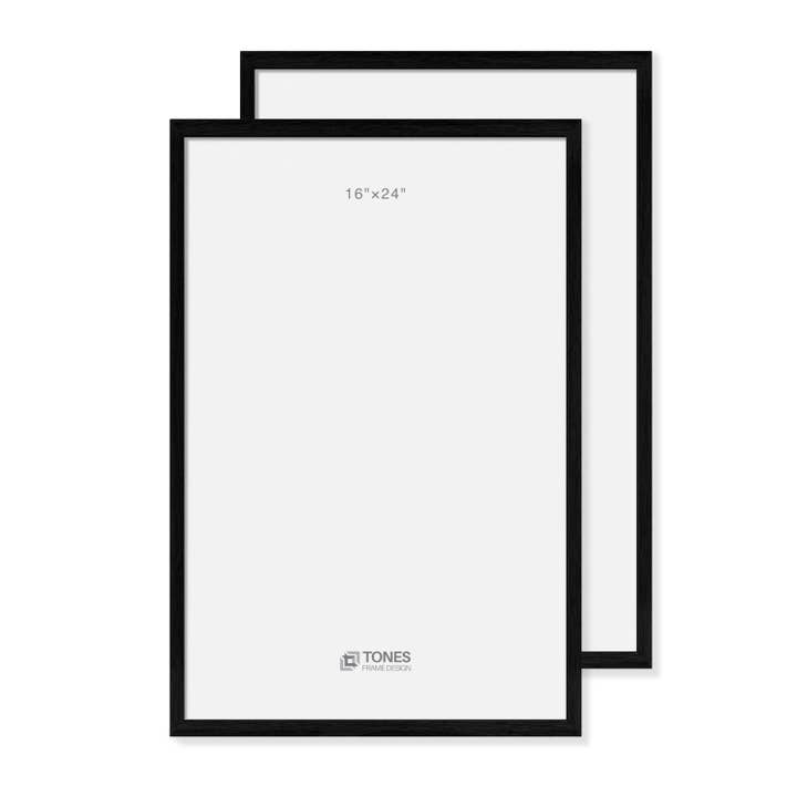 LivingTaste Home Inc - Wholesale Picture Frame - 16x24 Black Wooden Frame- Set of 2