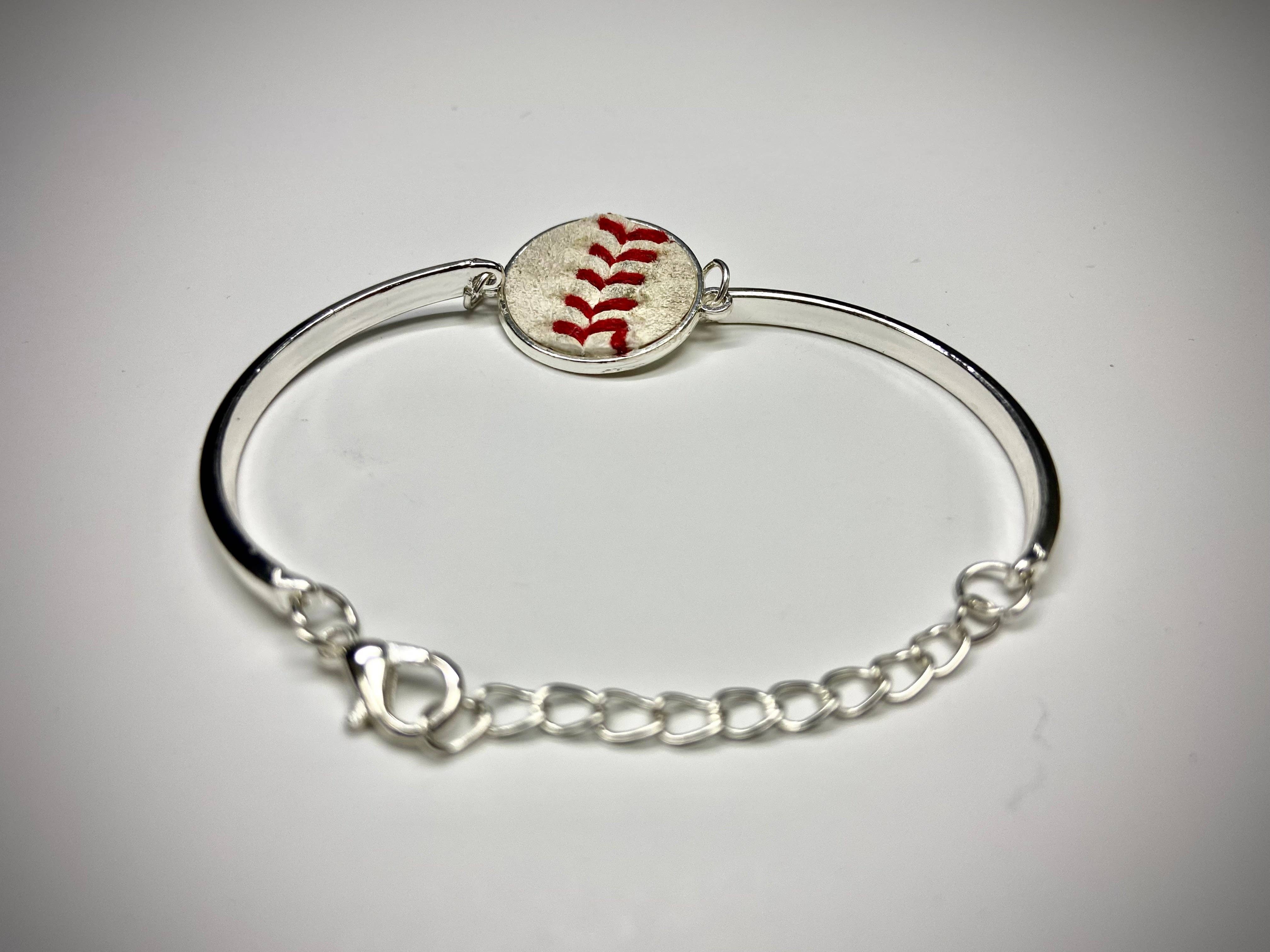 Baseball Seams Co. - Vente Bracelets à breloques/pendentifs - Bracelet à couture de baseball en argent7