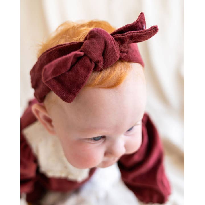 Darling Bow & Elastic Woven Baby Headbands - FW24/10 Designs for wholesale by Viverano Organics