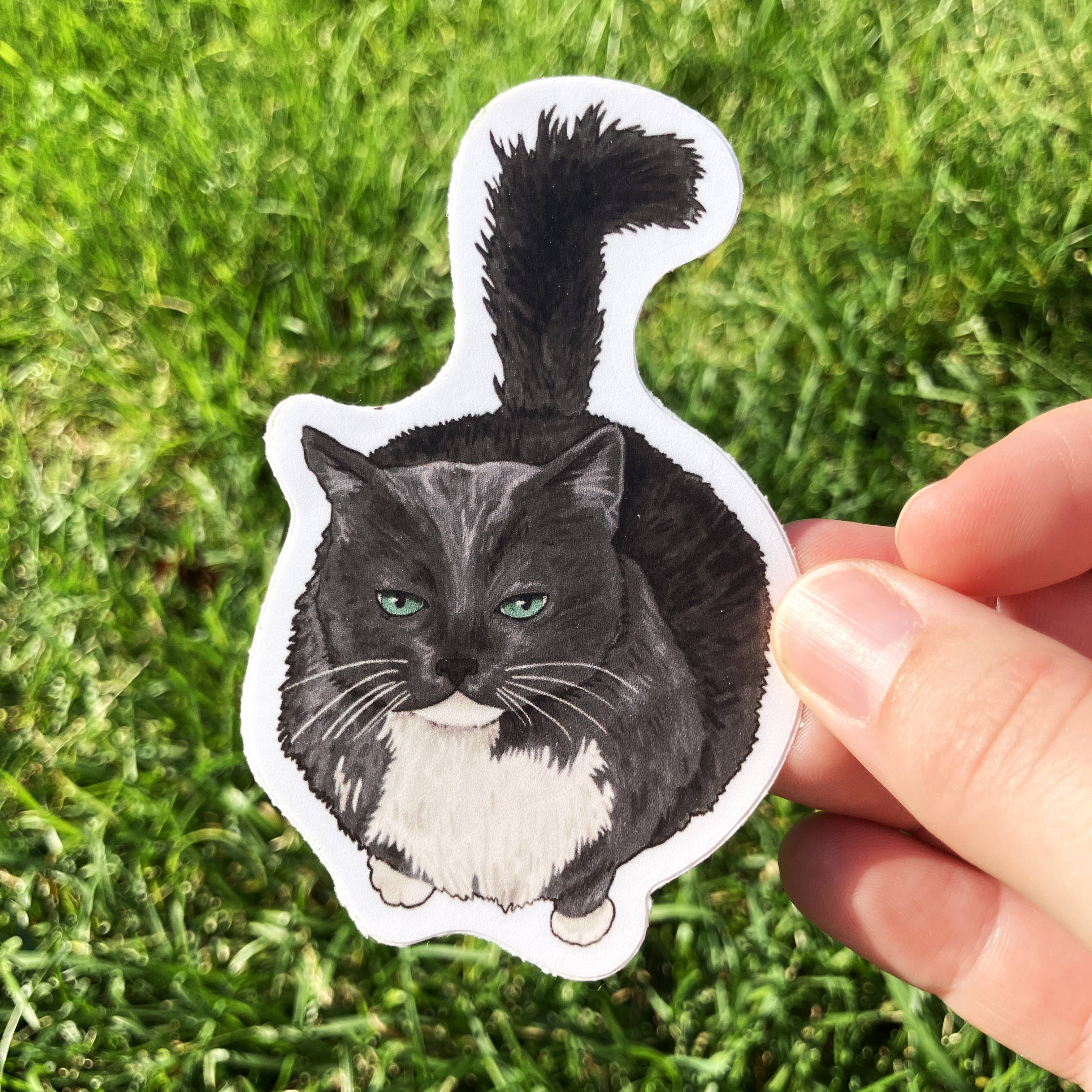 Art Fimbel - Wholesale Sticker - Grumpy Fat Cat, Gray Long-Haired Cat, Premium Vinyl Sticker5