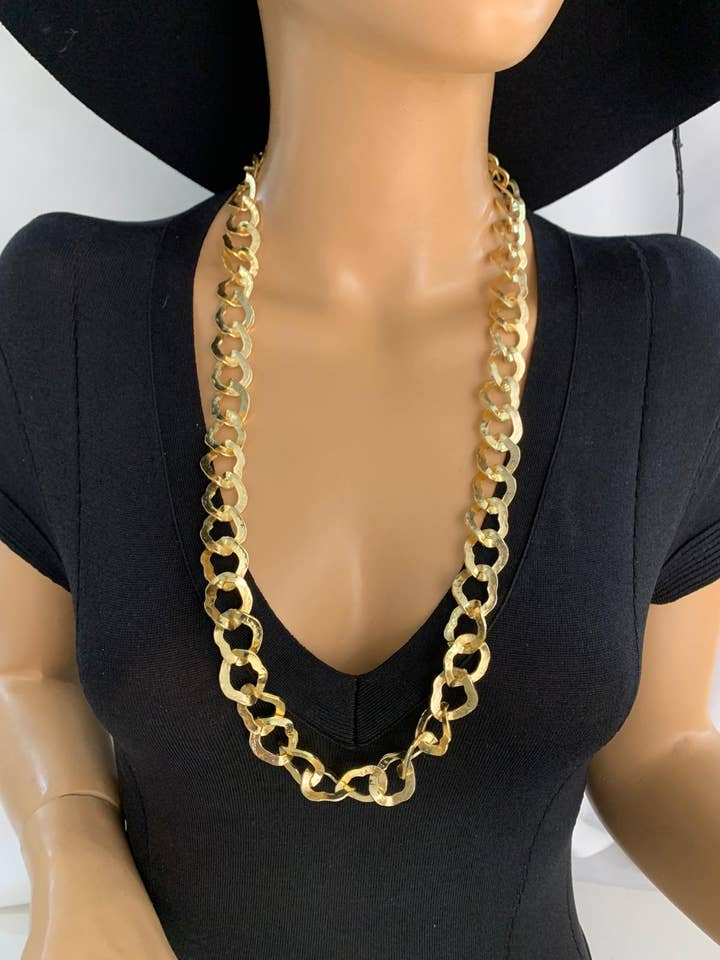 gold-plated chain necklace for wholesale by BUBU BY TEKIN SHOP