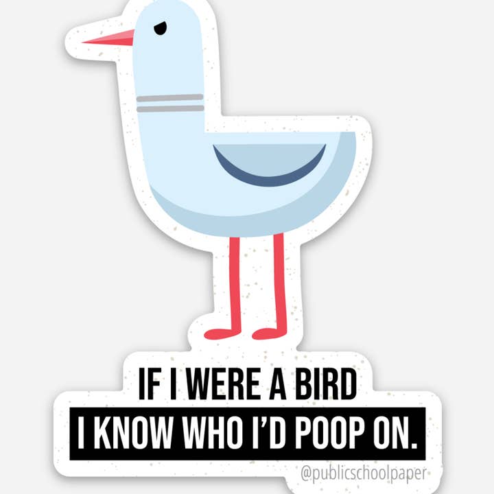 Pigeon Vinyl Sticker for wholesale by Public School Paper Co.