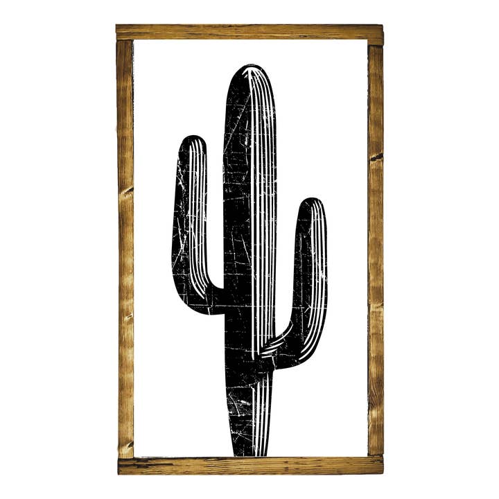 Arte da parete in legno di cactus saguaro in bianco per la vendita all'ingrosso da parte di Southern Mesa Trading Co.