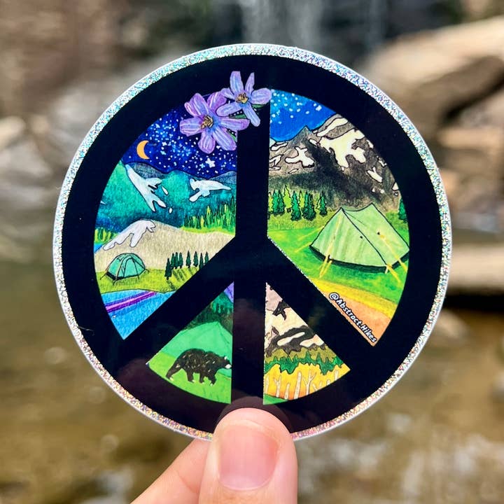 Abstract Hikes - Wholesale Sticker - Adventure Sticker: "Peaceful Camper" 0