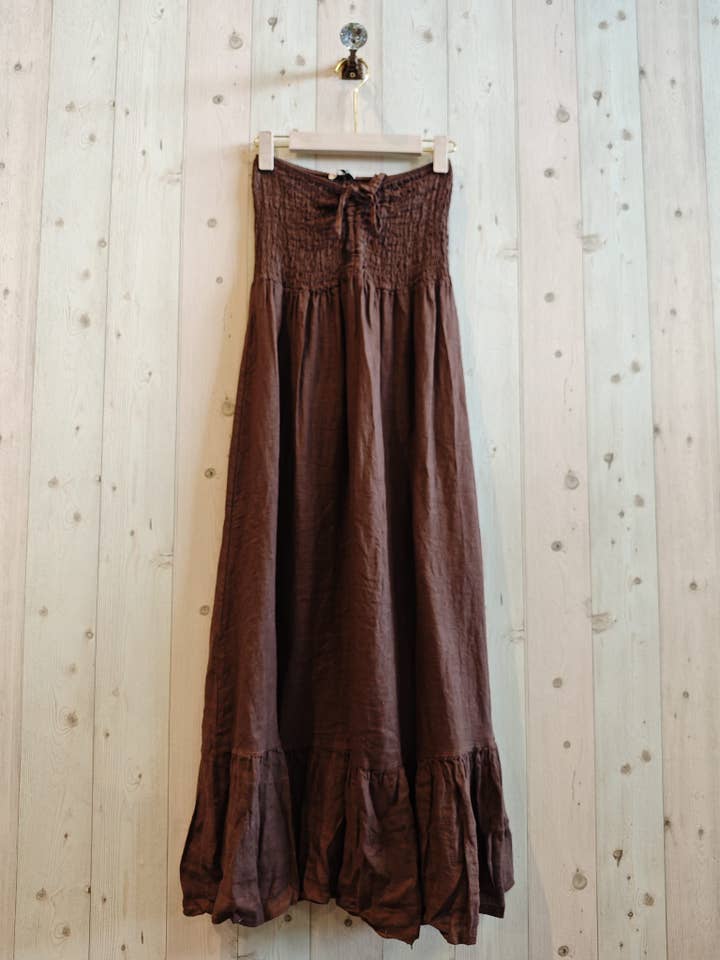 Linen & More - Wholesale Dress - Women's - REF 72139 100% LINEN WORD OF HONOR DRESS