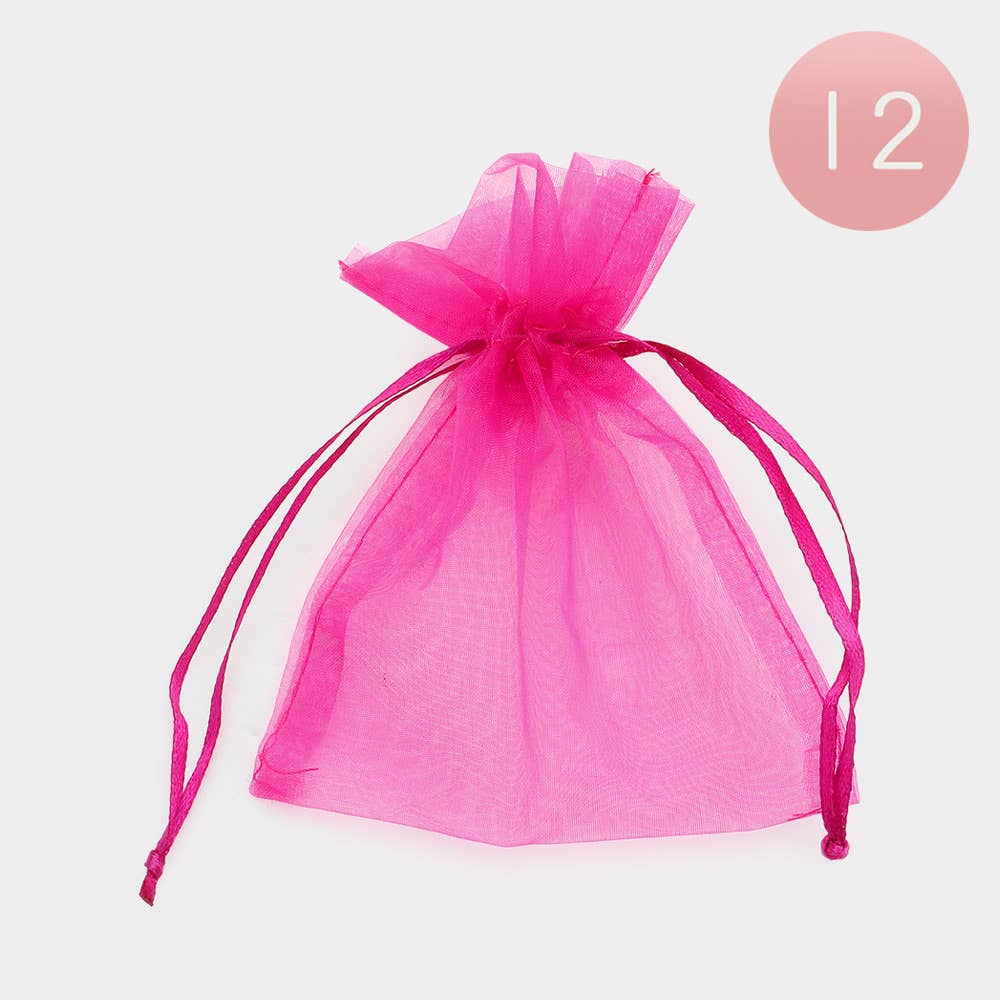 Sensibling Corp. - Vente Pochette cadeau - 12PCS - 4 X 5 Sacs Cadeaux en Organza avec Ruban15