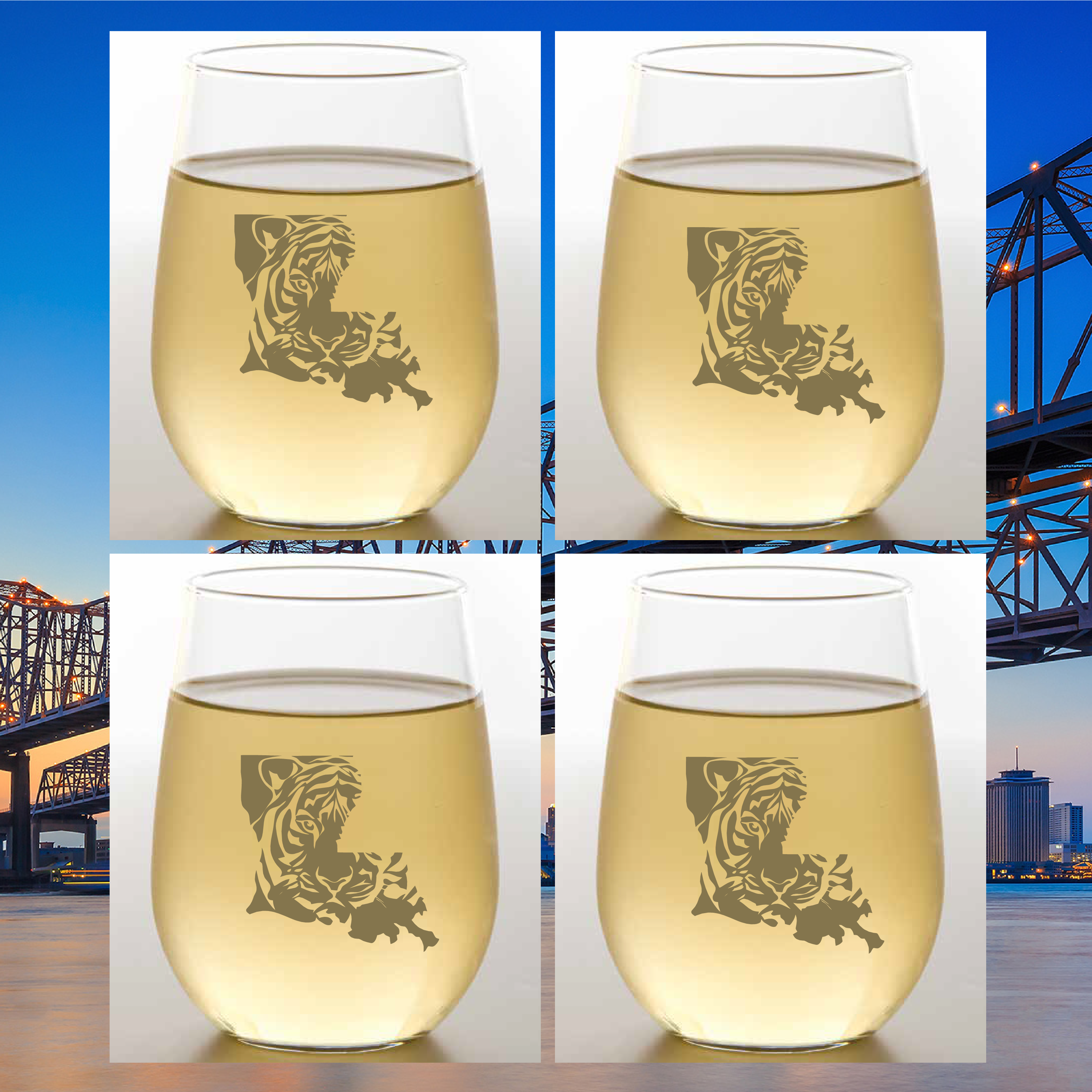 Wine-Oh! - Wholesale Wine Glass - CLOSEOUT LOUISIANA Assorted Unbreakable Plastic Wine Glasses25