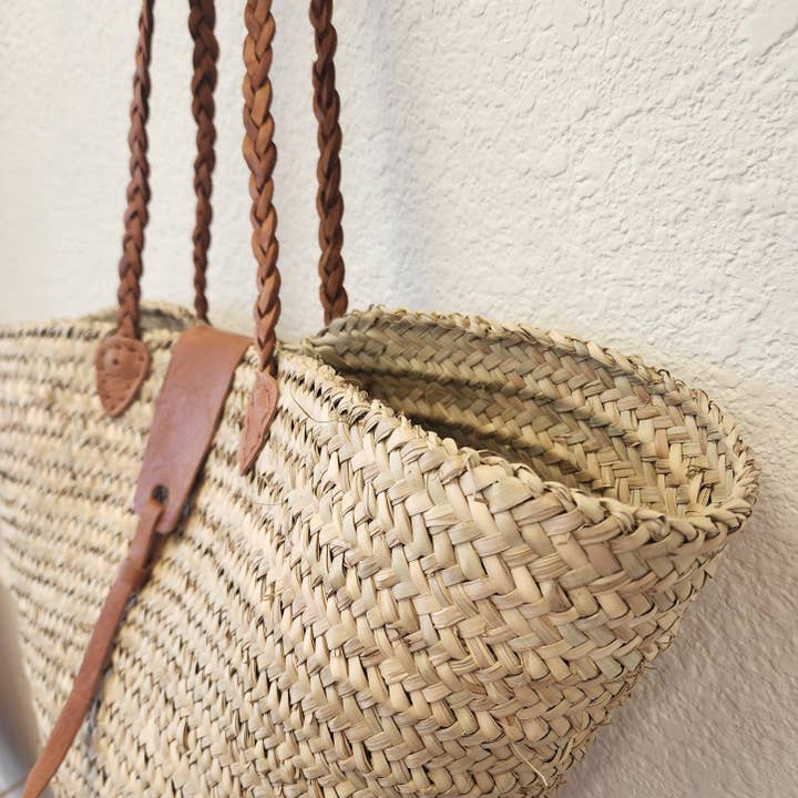 High crafty - Wholesale Beach Bag - Handcrafted Woven Market Basket – Large | Moroccan Palm Leaf8