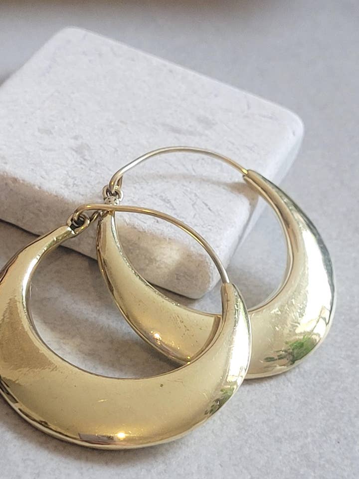 Pendientes de Aro de Latón Grueso: Estilo Bohemio Ligero para venta al por mayor de Laboheme