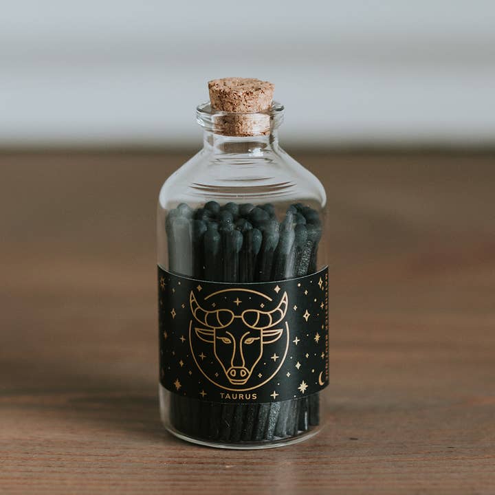TAURUS Zodiac Apothecary Jar for wholesale by Matchstick Boutique