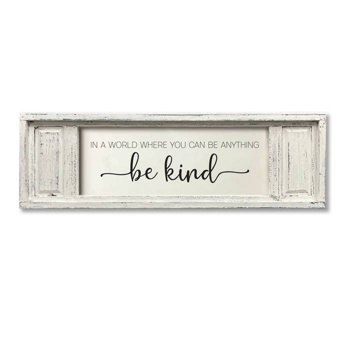 Jarmz Designs - Wholesale Sign - SMALL DOUBLE PANEL CANVAS BE KIND