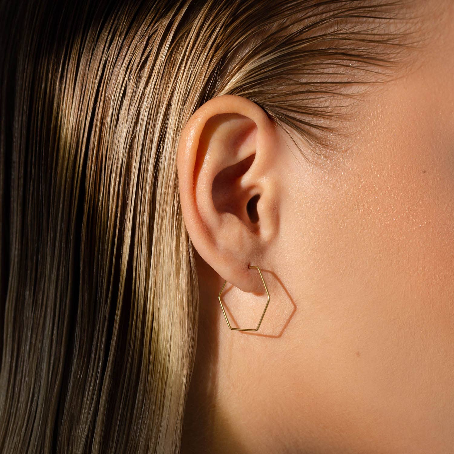 MASHALLAH - Wholesale Hoop Earrings - Hexagon Hoop Earrings (Multiple Sizes)4