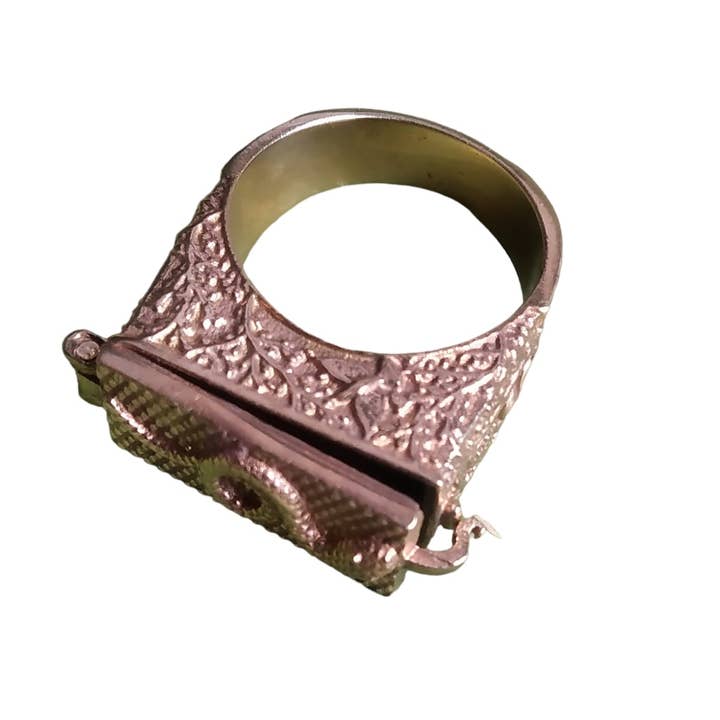 Big Snake Style Poison Brass Vintage Ring for wholesale by SILVER CAVE