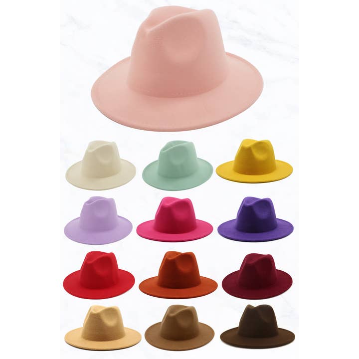 Suzie Q USA - Wholesale Fedora - Women's - Retro Flat Fedora Hat