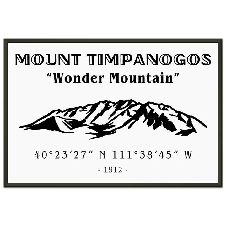 Affiche mate premium - Vintage Mont Timpanogos (Montagne Merveille) pour la vente par Timpanogos Hiking Co.