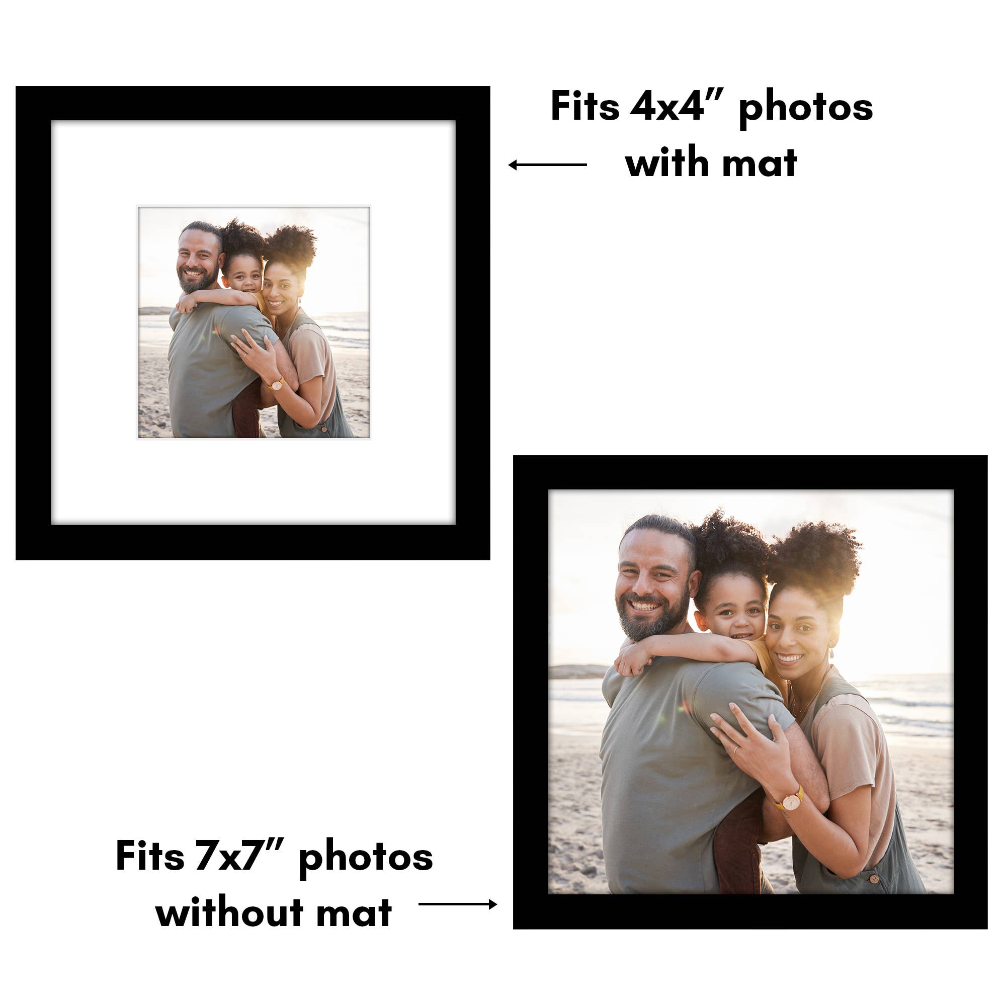 Americanflat - Wholesale Picture Frame - Americanflat 5 Pack Picture Frames With Mat Plexiglass Cover83