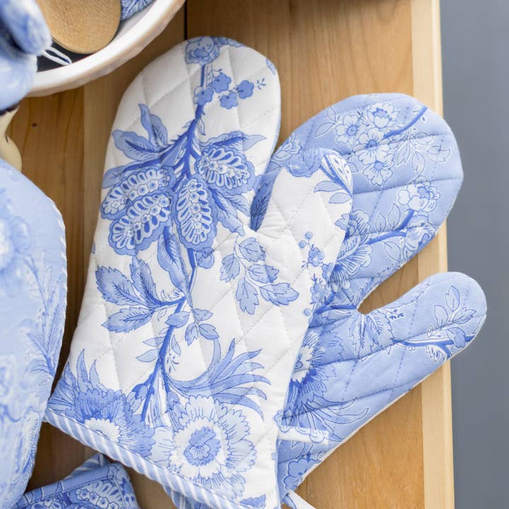 Patchwork-Ofenhandschuh-Set Blue Skies, 2-teilig - Blau für den Großhandel von April Cornell