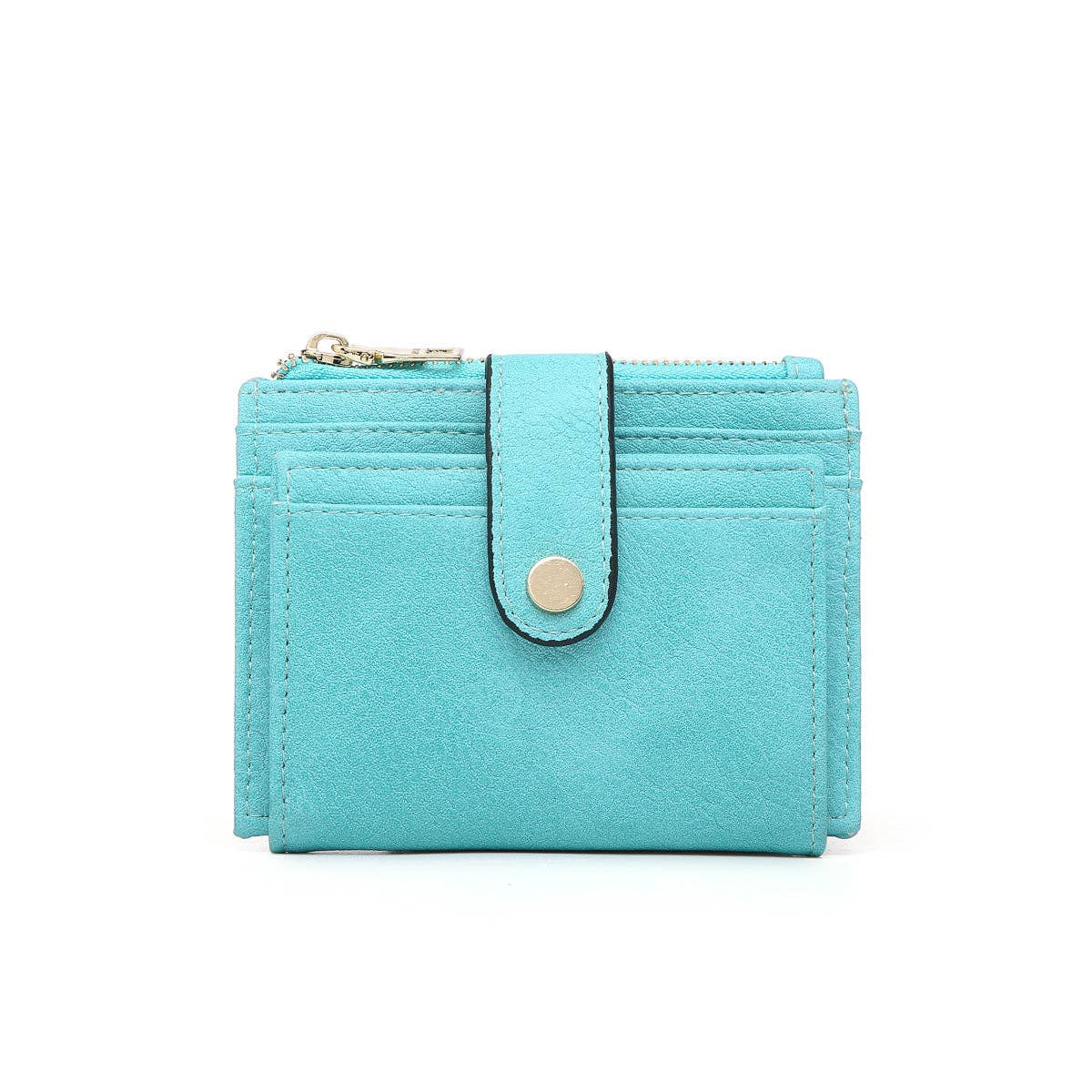 MiMi Wholesale - Wholesale Wallet - Women's - WL1904 Mini Snap Button Wallet & Cardholder w/ Zipper Pocket11