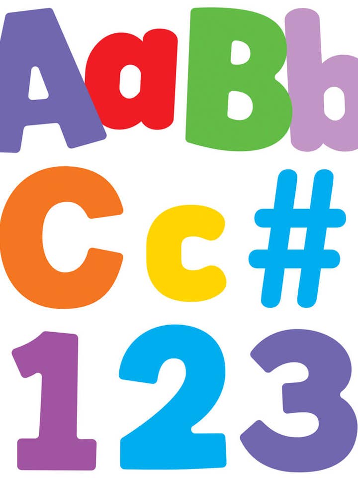 Color Splash Combo Pack de lettres pour babillard pour la vente par Carson Dellosa Education