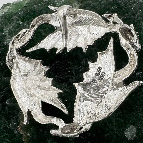 Goddess Design Studio - Wholesale Pendant/Charm Necklace - Gallery Sized Sterling Silver Dragon LOVE Pendant Necklace2