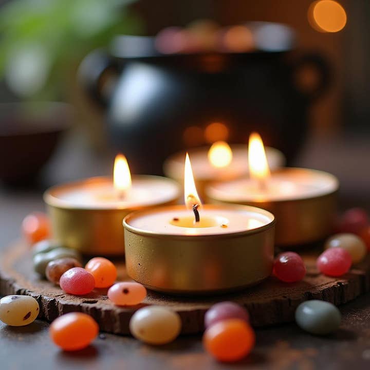 6 Bougies Chauffe-Plat Jelly Bean 120g/4,23oz pour la vente par House Of Potion Magic