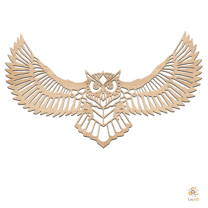 Lay3rD Lasercut - Houten Wanddecoratie - Uil - Medium for wholesale by Lay3rD