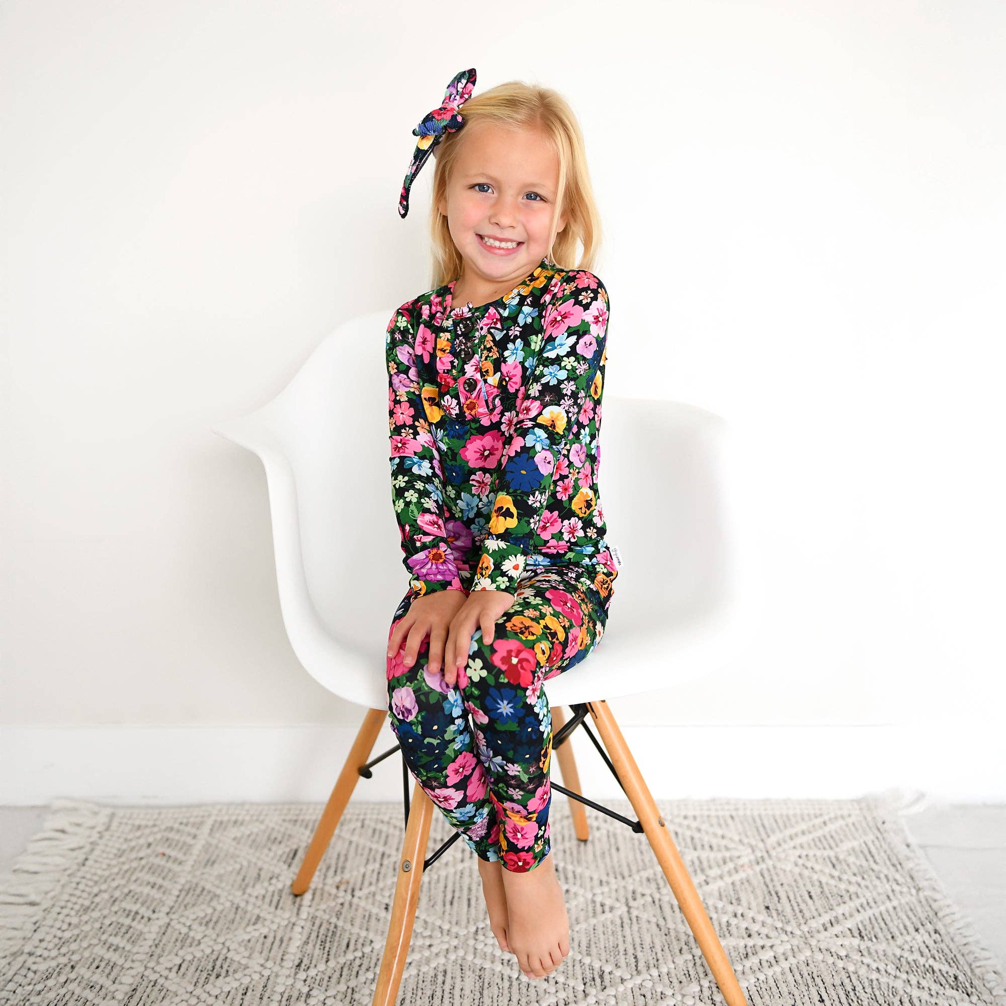 Gigi and Max - Vendita all'ingrosso Completo pigiama - Bambini - Set da salotto per ragazze in bambù floreale a due pezzi Cassandra RUFFLE6