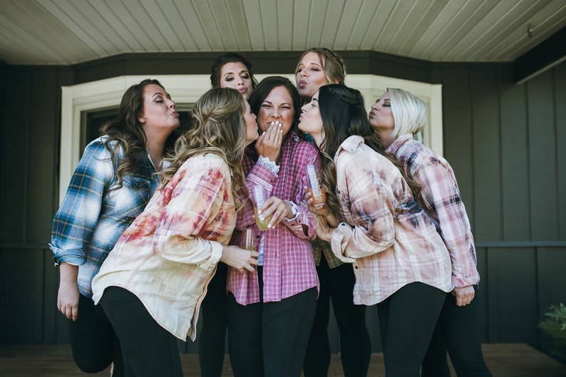 Atticwear - Wholesale Button Down Shirt - Women's - Bleached Farmhouse Flannel Shirt4