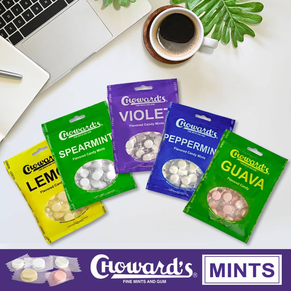 C. Howard Company, Inc. - Wholesale Mints - Choward's Guava Candy Peg Bag 3oz.4