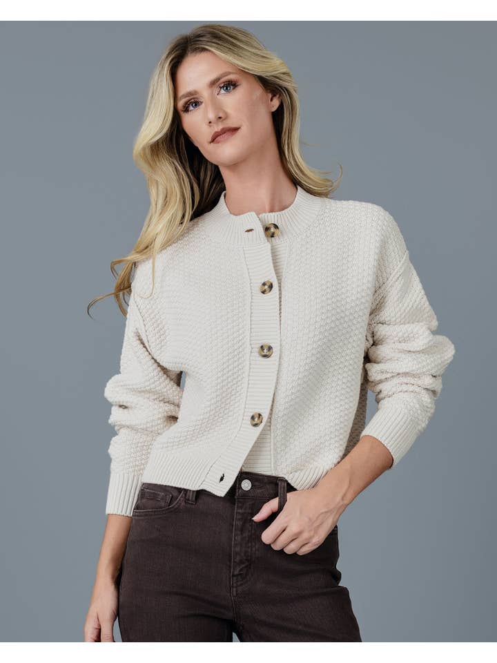Vintage Cream Slopes Cardigan Sweater for wholesale on Faire