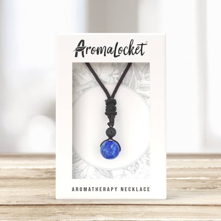 Matrix Aromatherapy - Wholesale Aromatherapy Necklace - Lapis Lazuli Bead Diffuser NecklaceÂ