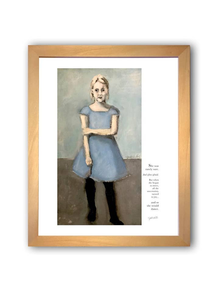 fille de danse bleue ⎮ Impression d'art France pour la vente par Studio J by Jodi Hills