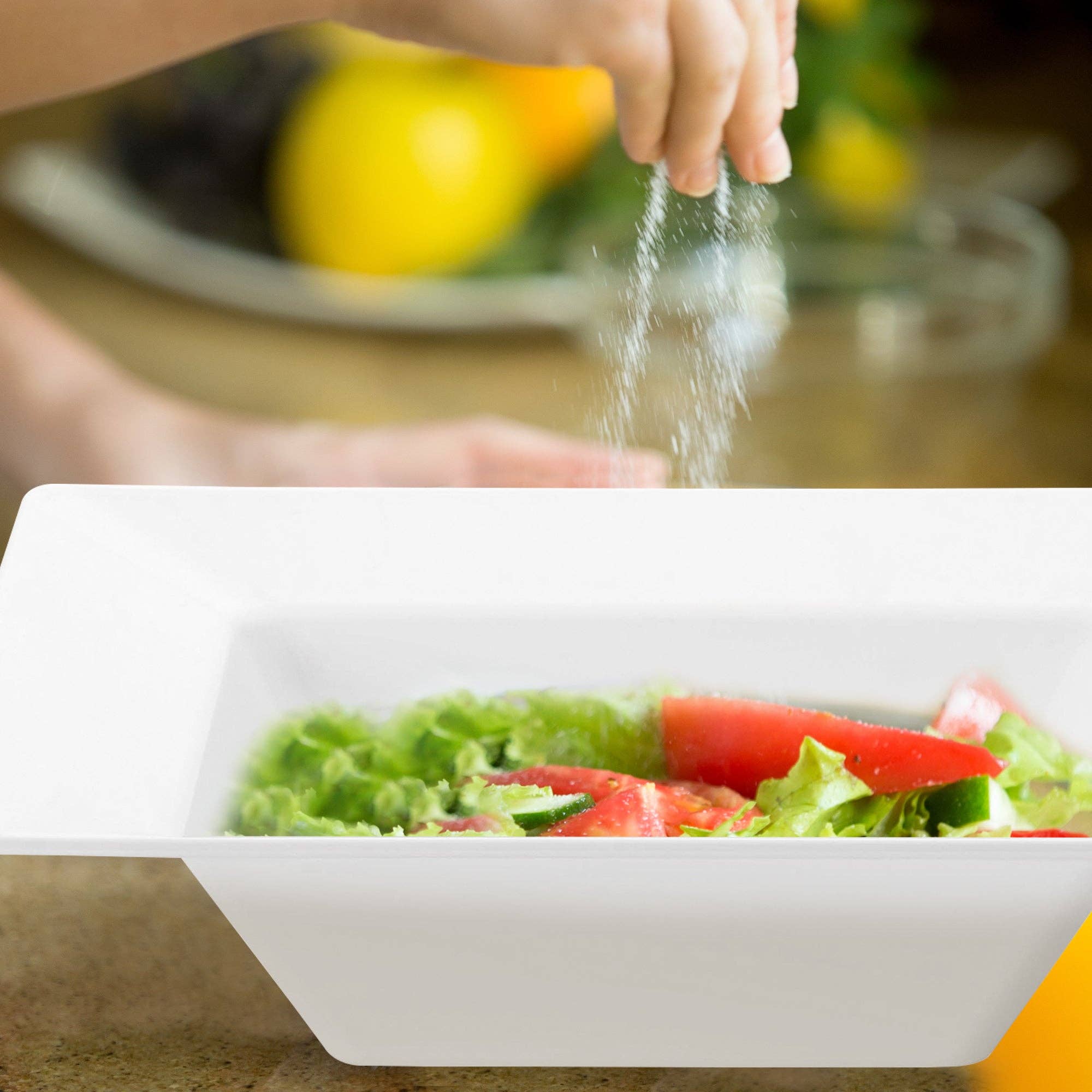 Smarty had a Party - Wholesale Disposable Plate - 12 oz. White Square Plastic Soup Bowls - 10 pcs8