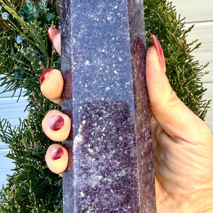 KayleeNYC - Wholesale Spiritual Stone/Crystal - 3 pcs large Natural Lepidolite Obelisk Tower Point4