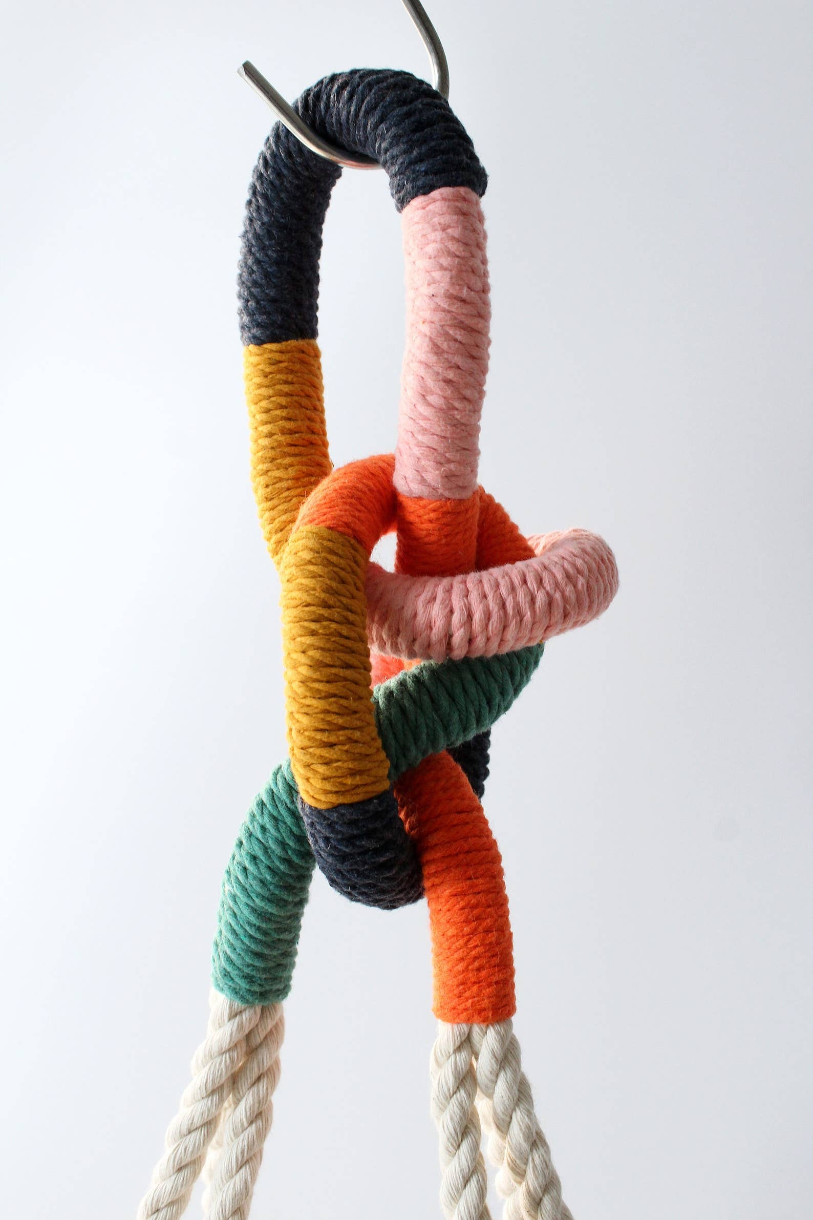 Freefille Market - Vente Jardinière suspendue - Cintre à plantes en macramé en coton, jardinière suspendue unique1