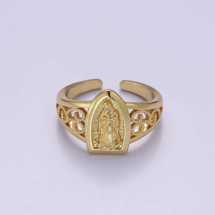 Aim Eternal - Wholesale Band/Stacked Ring - Catholic Our Lady of Guadalupe Virgin Mary Religious Ring