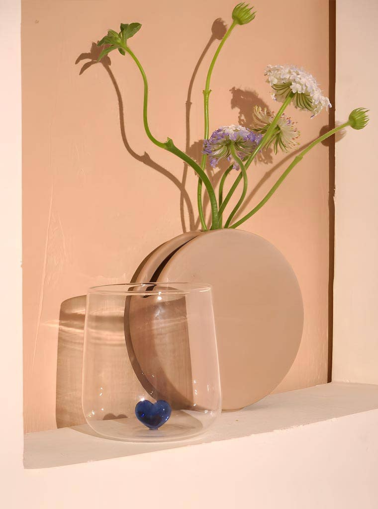 TUTU Home – wholesale Dricksglas och koppar – "L'amour" Hjärtglasbägare – 280 ml | Borosilikatglas med hjärtdetalj2