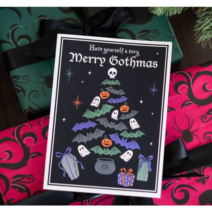 Spooky Cat Press - Wholesale Christmas Card - Merry Gothmas Card