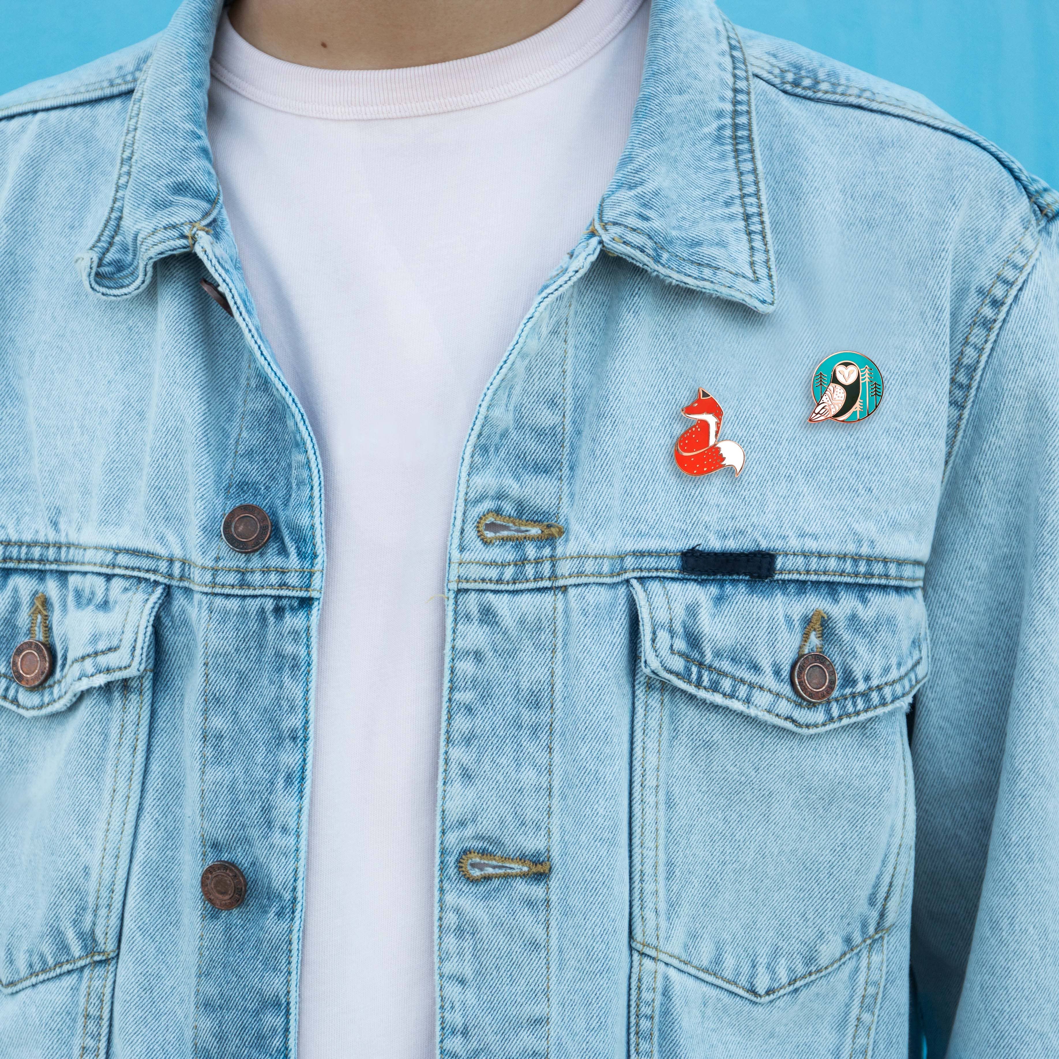 Arlo Goods - Wholesale Lapel Pin/Button - Red Fox Enamel Pin2