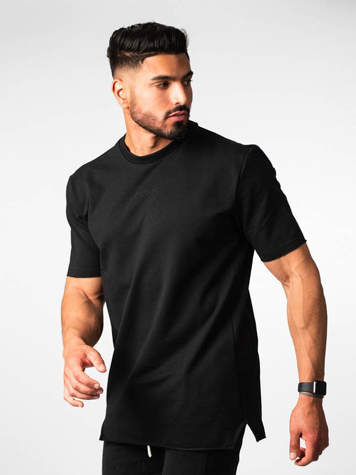 Camiseta Sentinel Oversized - Negra para venta al por mayor de Aeon